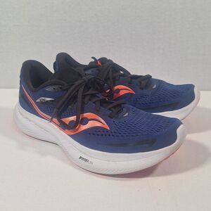 Saucony Ride 15 Men’s Size 10.5 Navy Silver Running Sneakers Athletic Shoes EUC